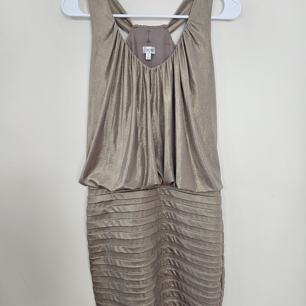 Cache Gold Mini Dress